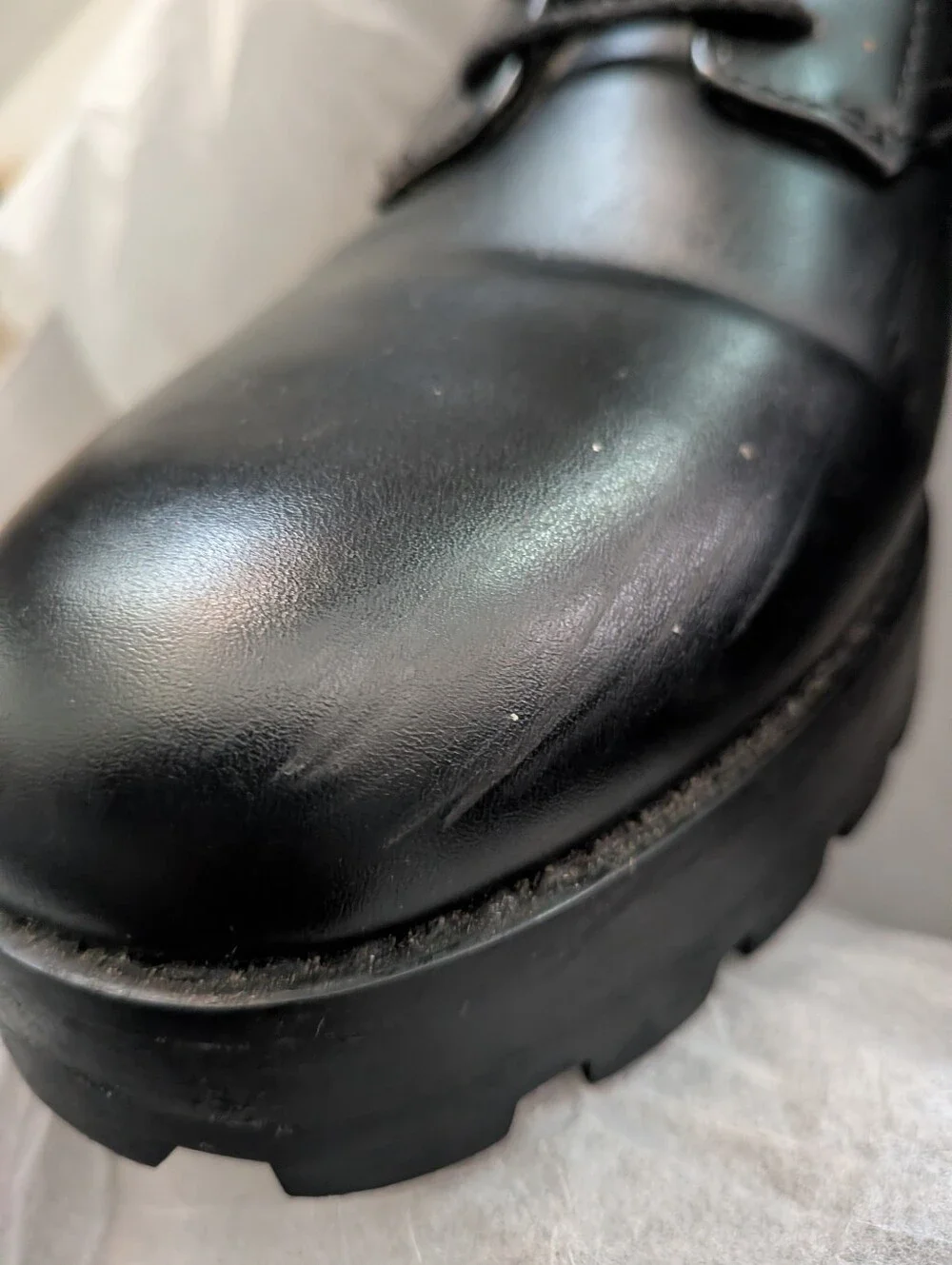 Michael Kors Black Leather Combat Boots with Gold MK Accent Size 9